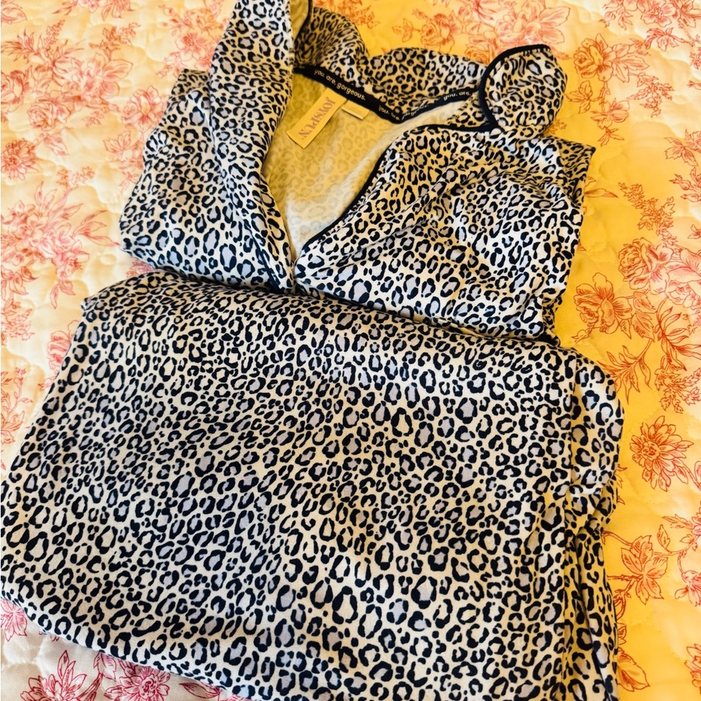 Blue Leopard Print Women's Pj set